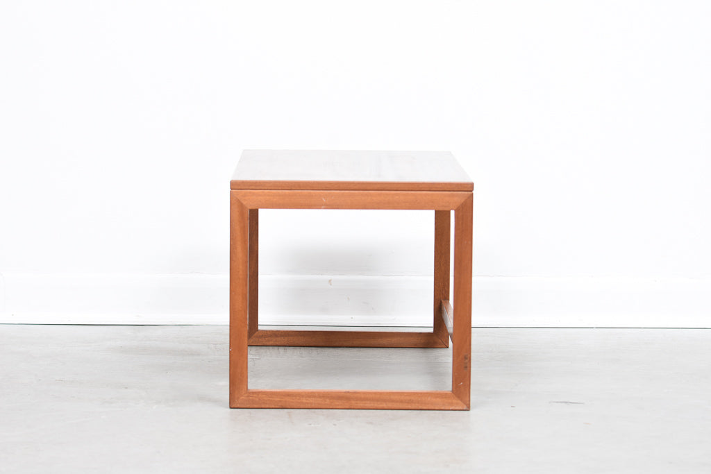 Angular teak coffee table
