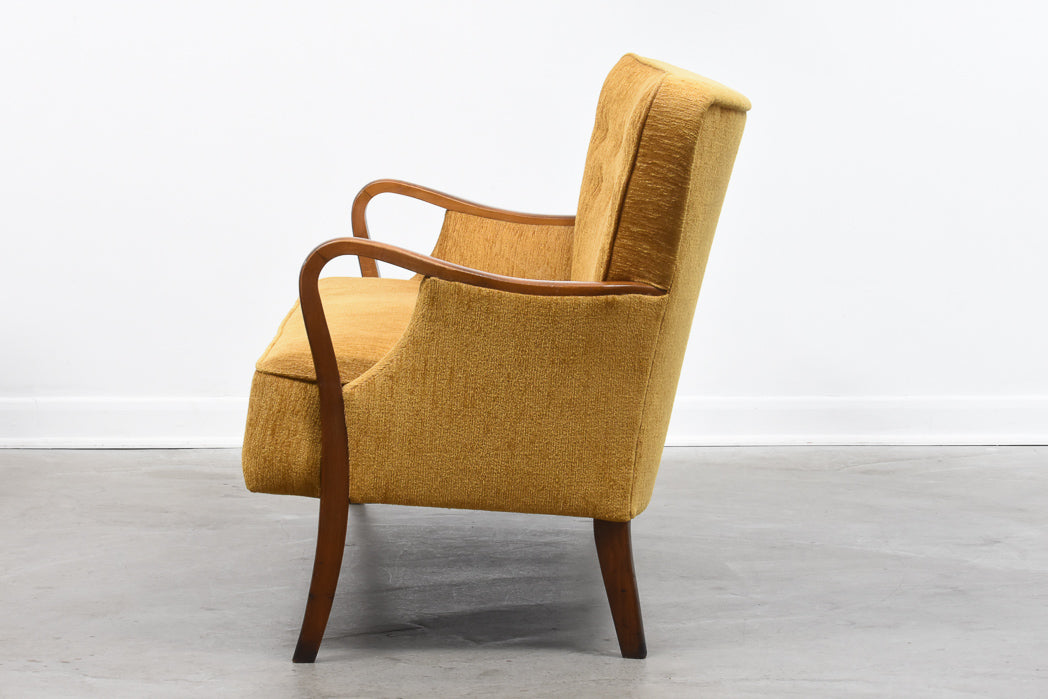 1950s mustard three seater