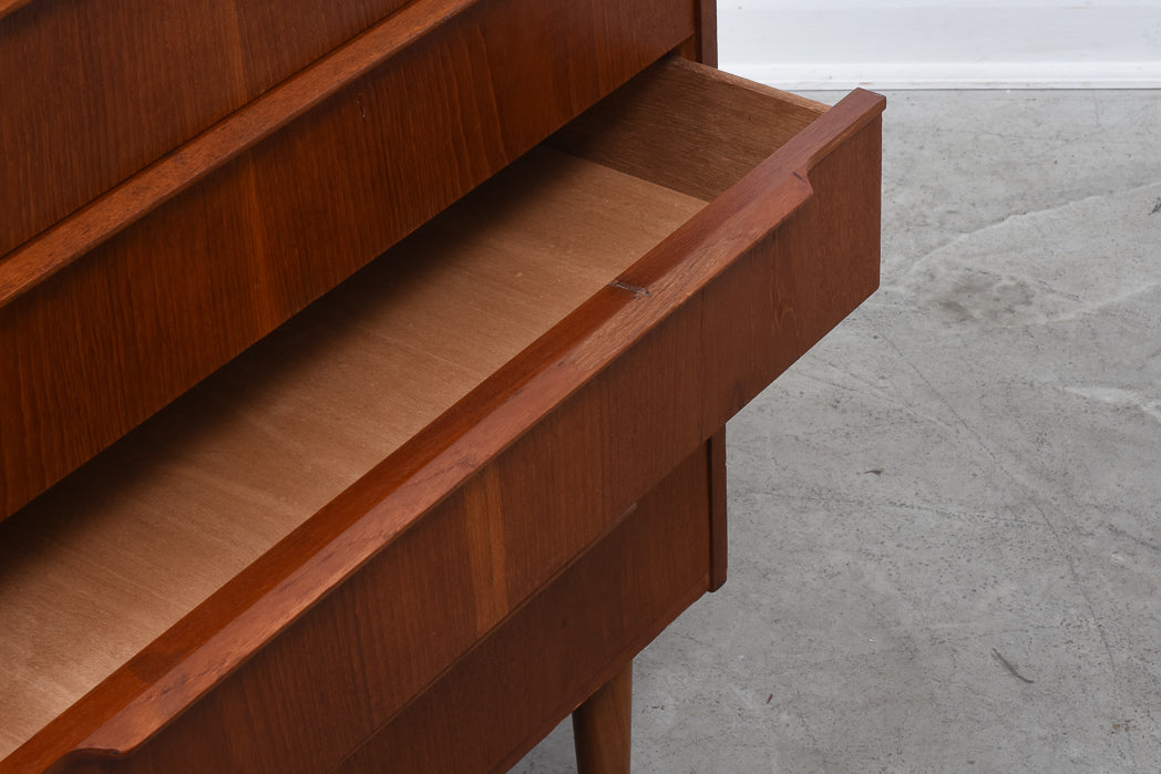 1960s teak chest of six drawers