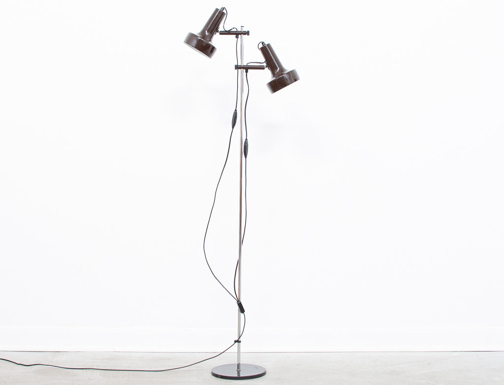 1960s twin-headed floor lamp