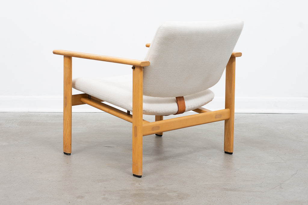 Oak + wool lounger by Fritz Hansen