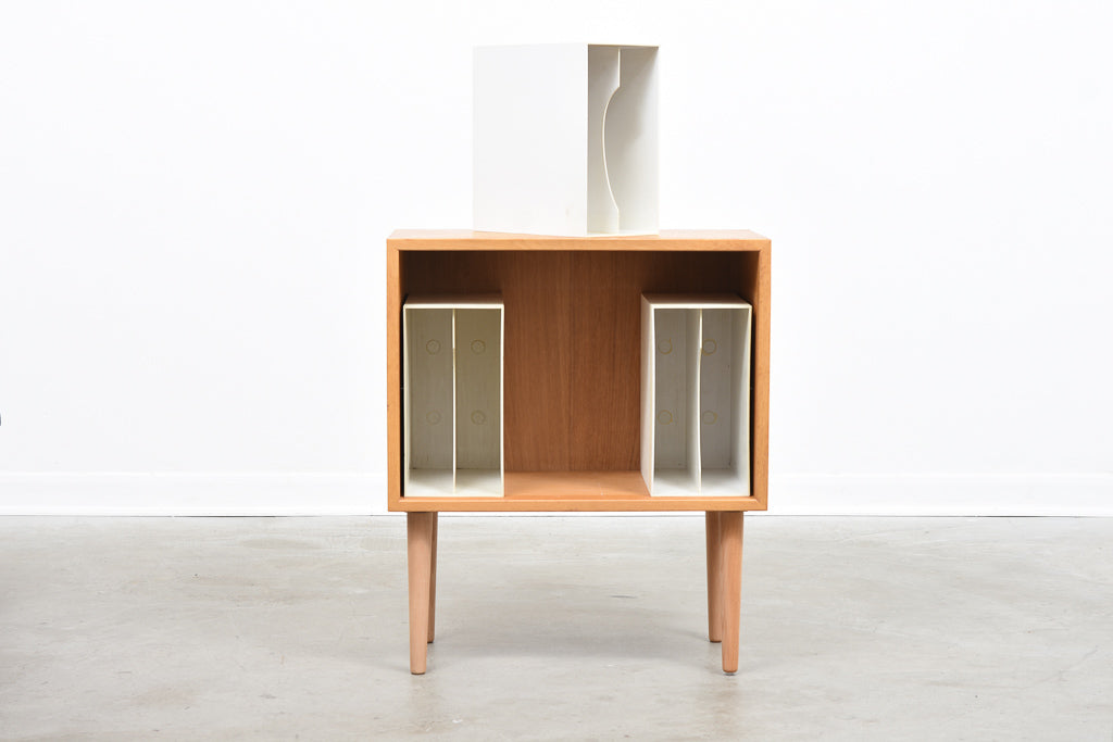 Low oak storage cabinet