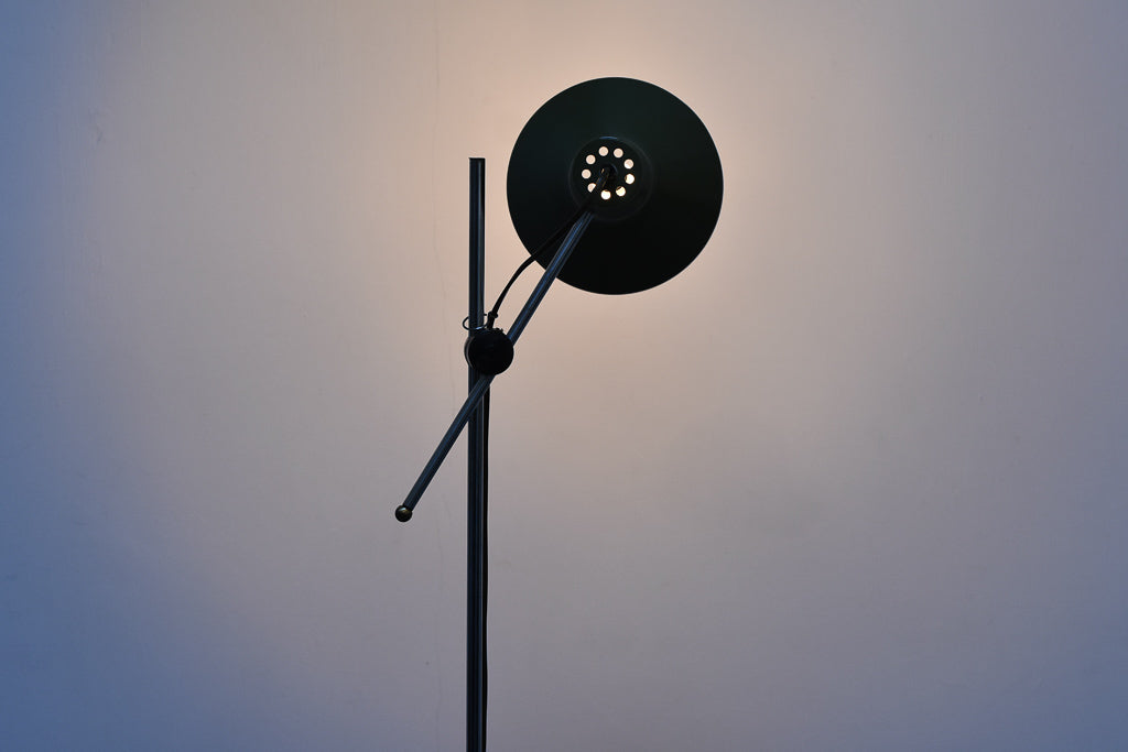 1960s Danish floor lamp with army green finish