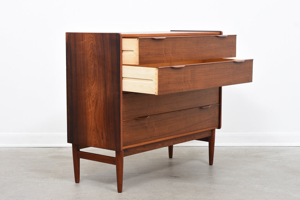 Low rosewood chest of drawers
