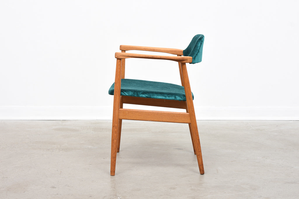 1960s Swedish armchair with new velvet upholstery