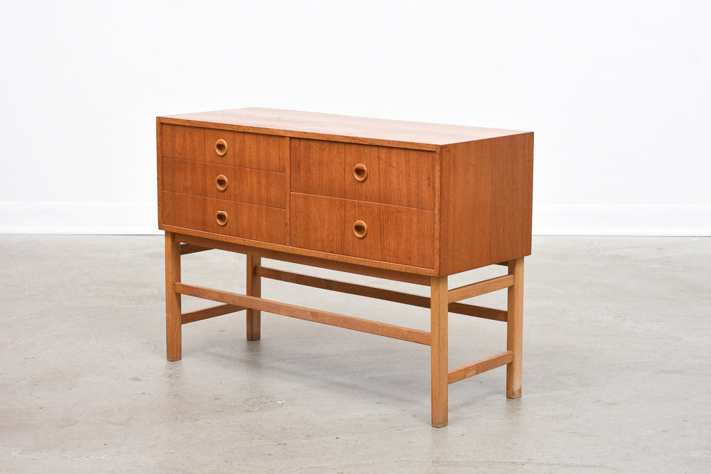 1960s low chest in teak
