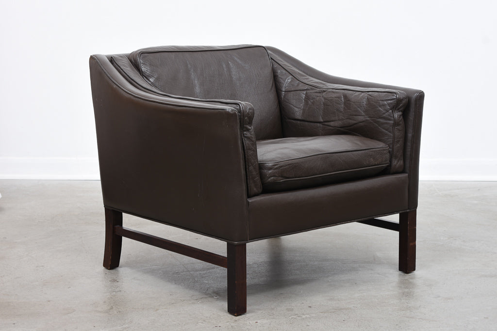 Two available: Vintage leather club chairs