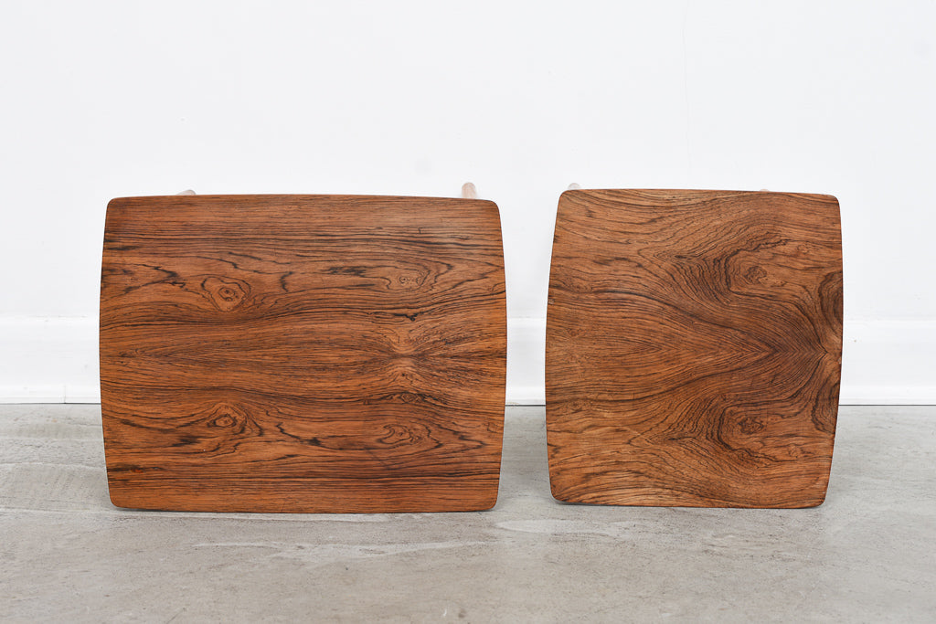 Nest of two rosewood tables