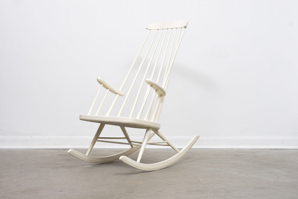 1950s lacquered beech rocking chair