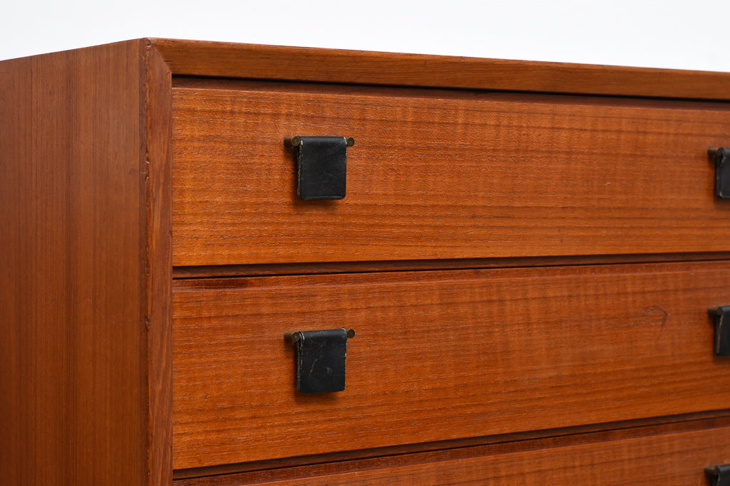 Low chest of eight drawers in teak