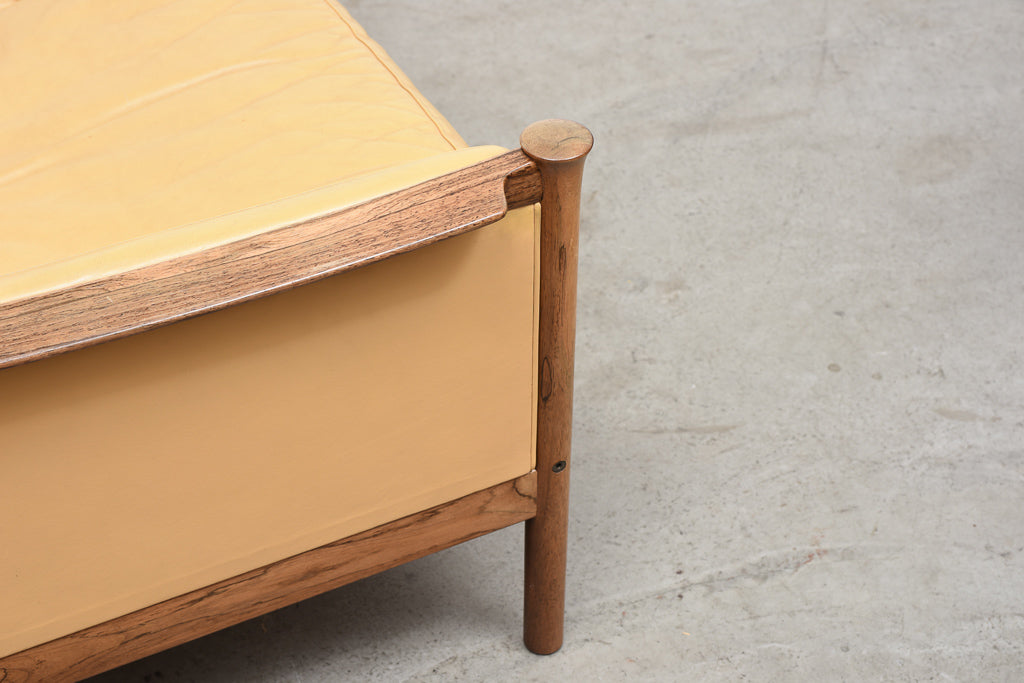 1960s three seat leather sofa by Torbjørn Afdal