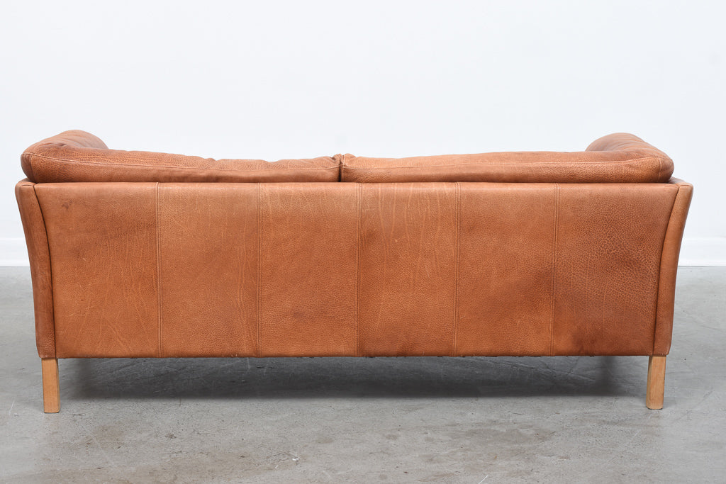 Leather two and a half seater by Mogens Hansen