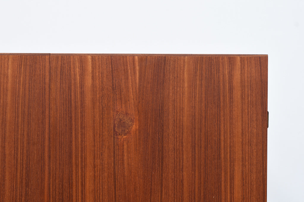 Extending square dining table in teak