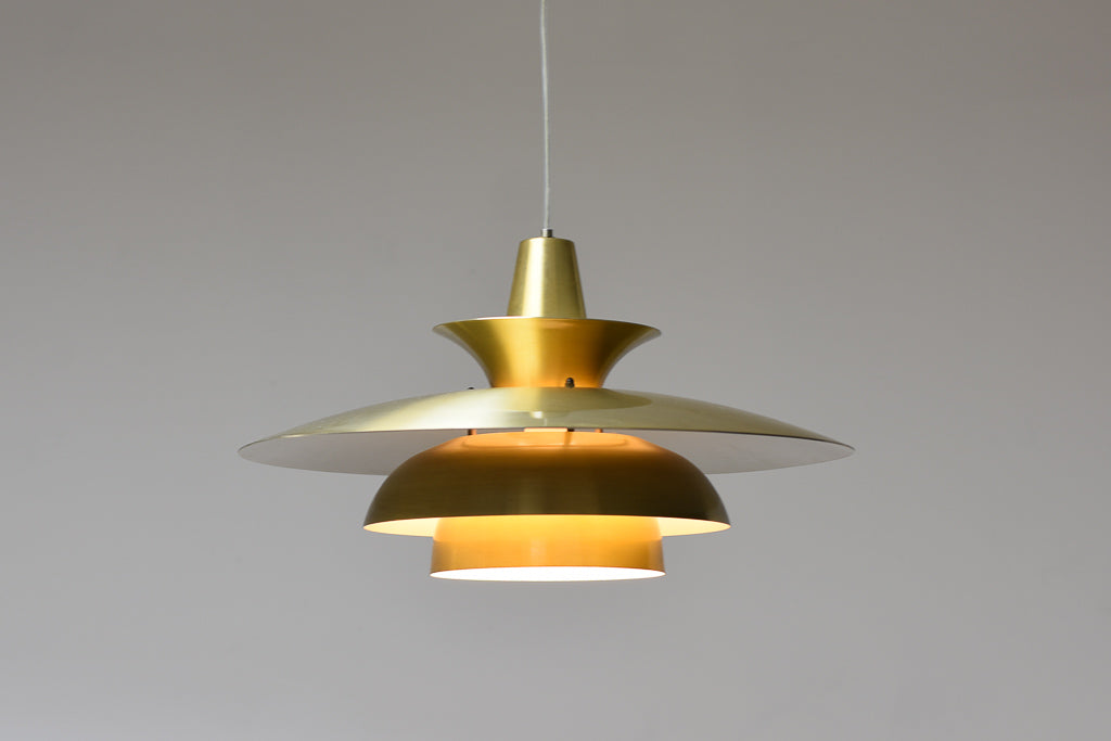 1960s multi-tiered brass ceiling lamp