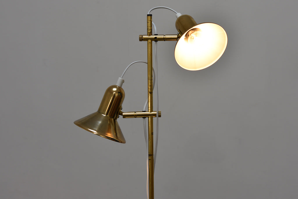 1960s twin-headed Danish floor lamp