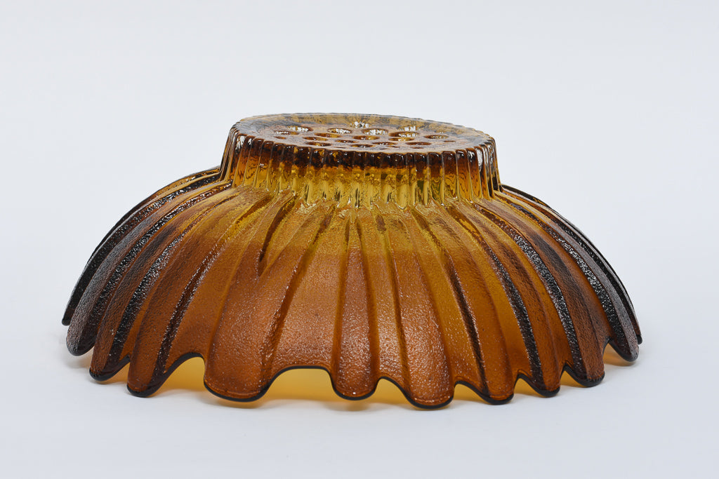 1970s Finnish glass bowl by Tauno Wirkalla