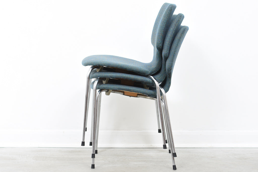 Three available: 1970s Danish stacking chairs