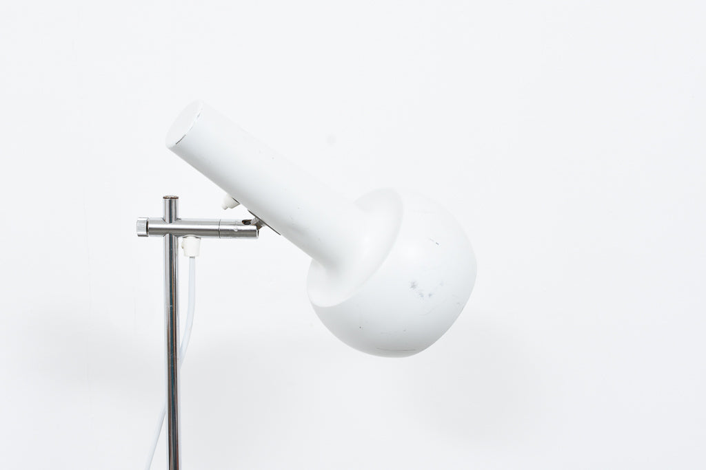 1960s white floor lamp by Schmidt's Lampedesign