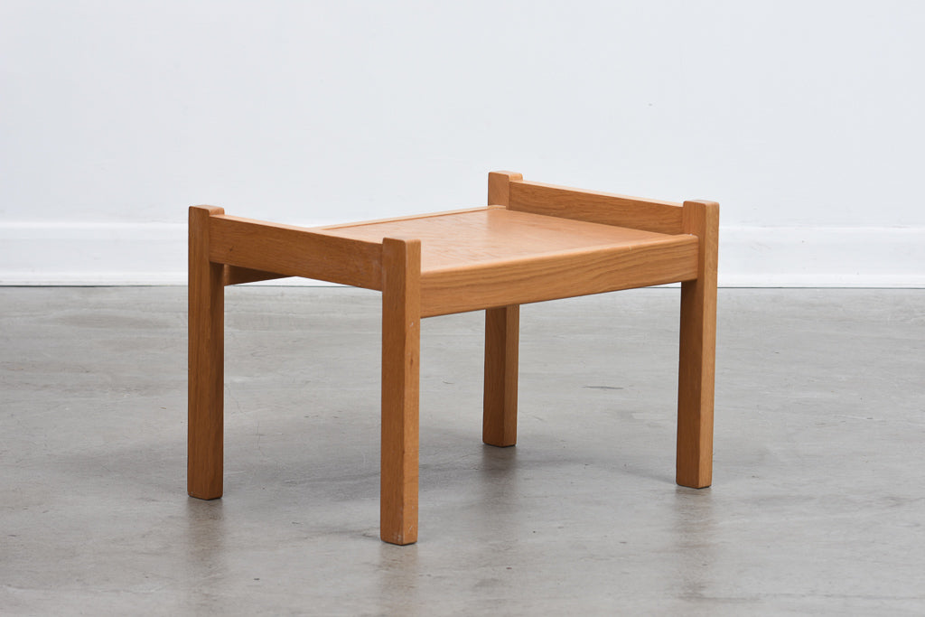 1970s oak foot stool