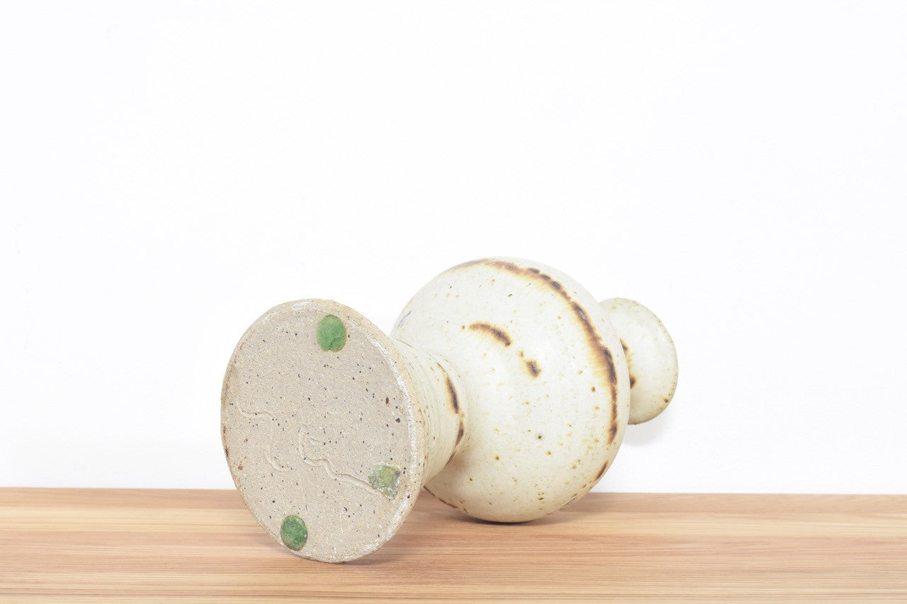 Cream stoneware vase