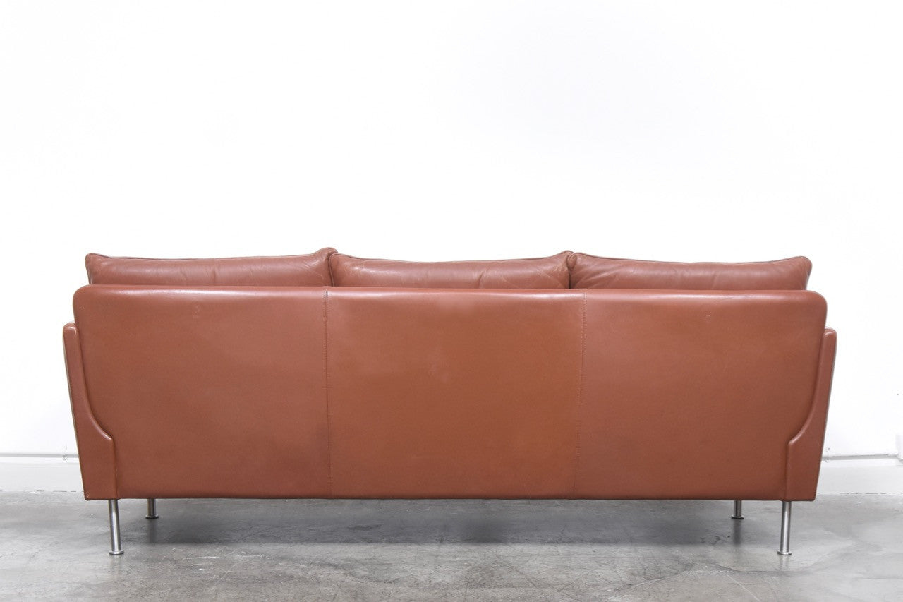 Scalloped back three seater