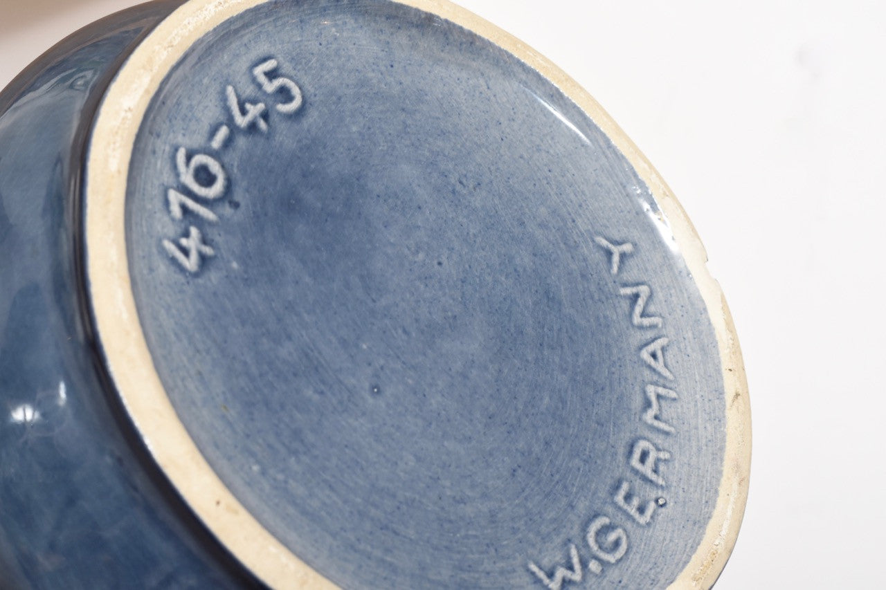 Dusty blue floor vase by Scheurich