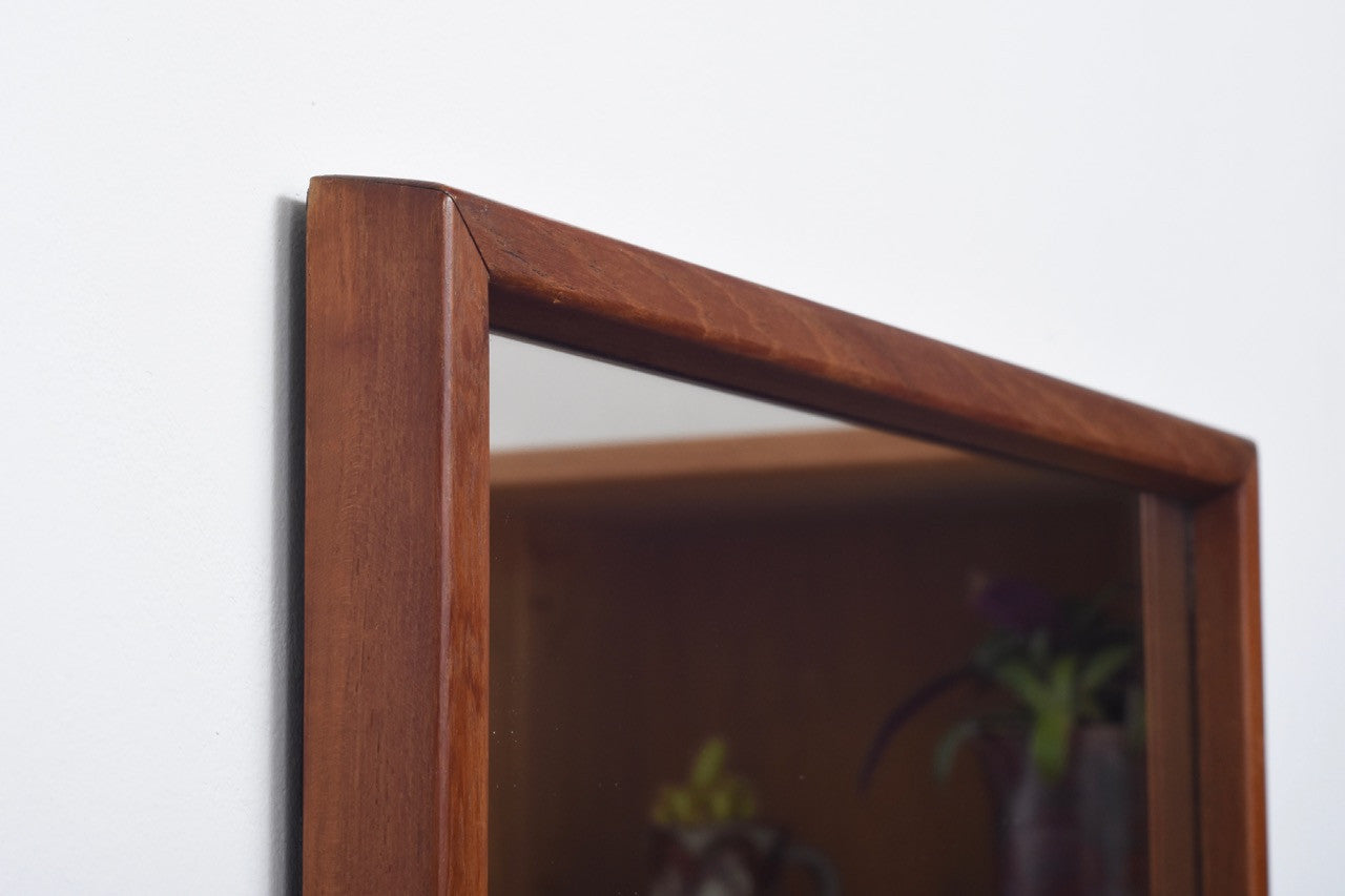 Long teak mirror