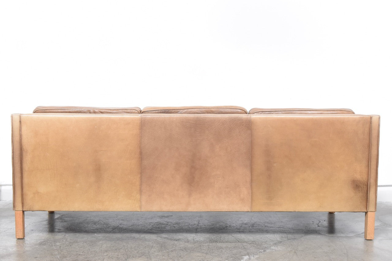 Three seat sofa in buffalo leather