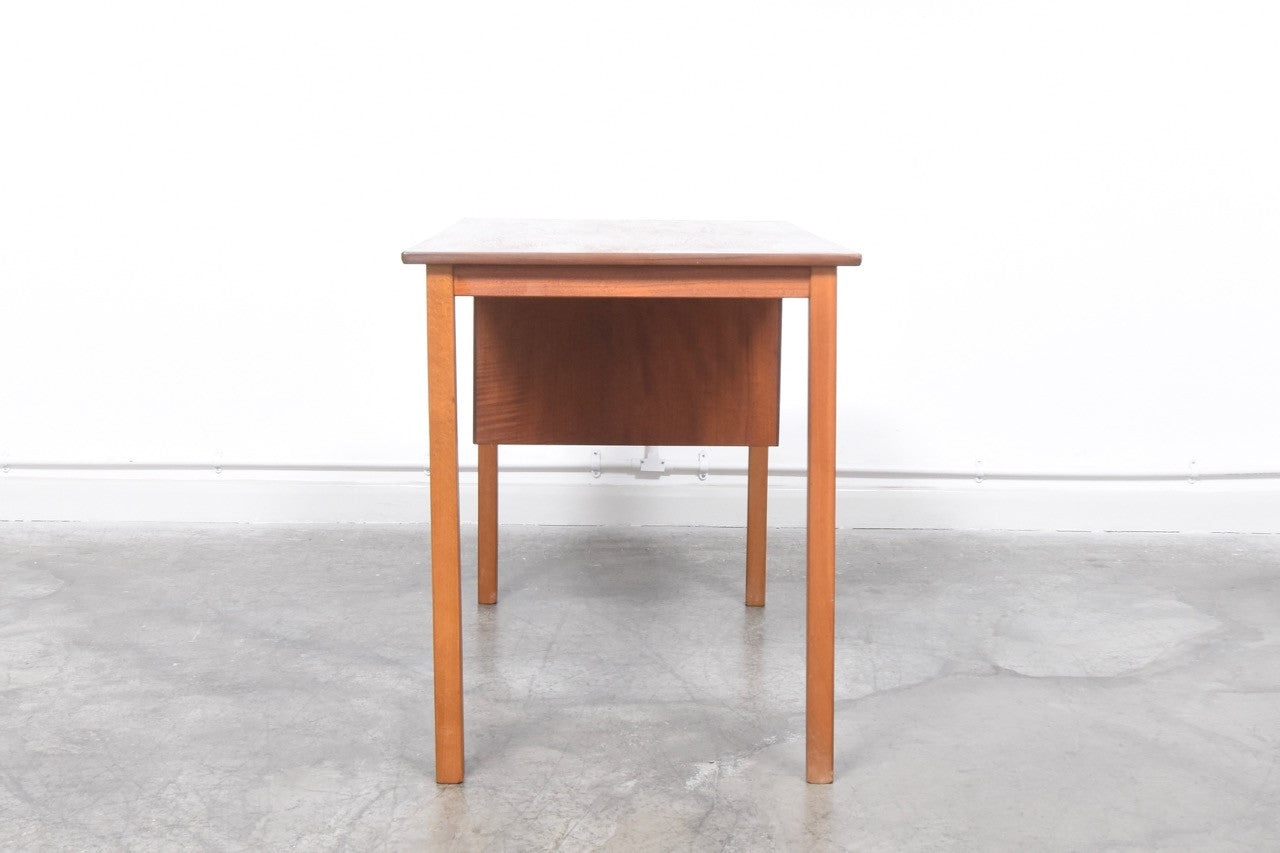 Teak + beech desk