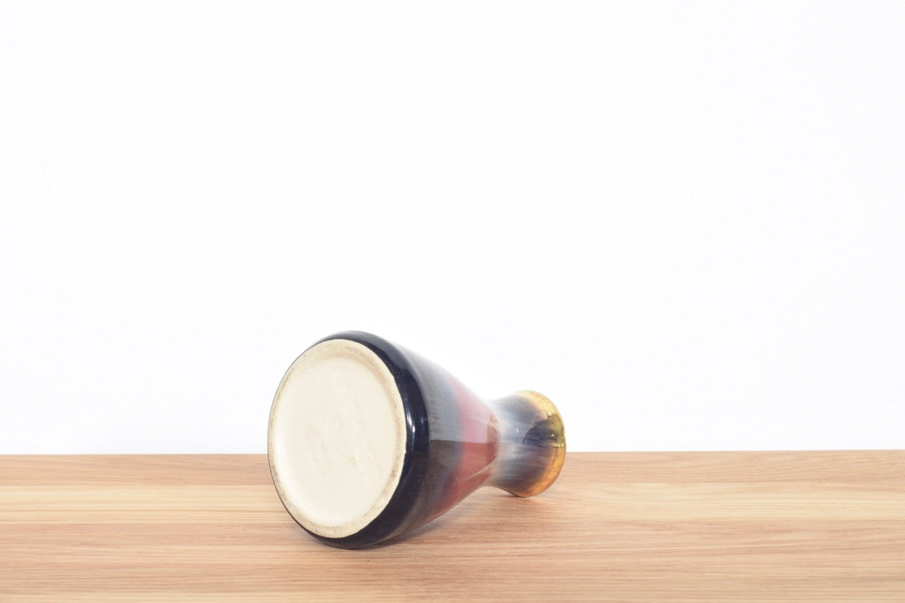 West German vase with gold trim