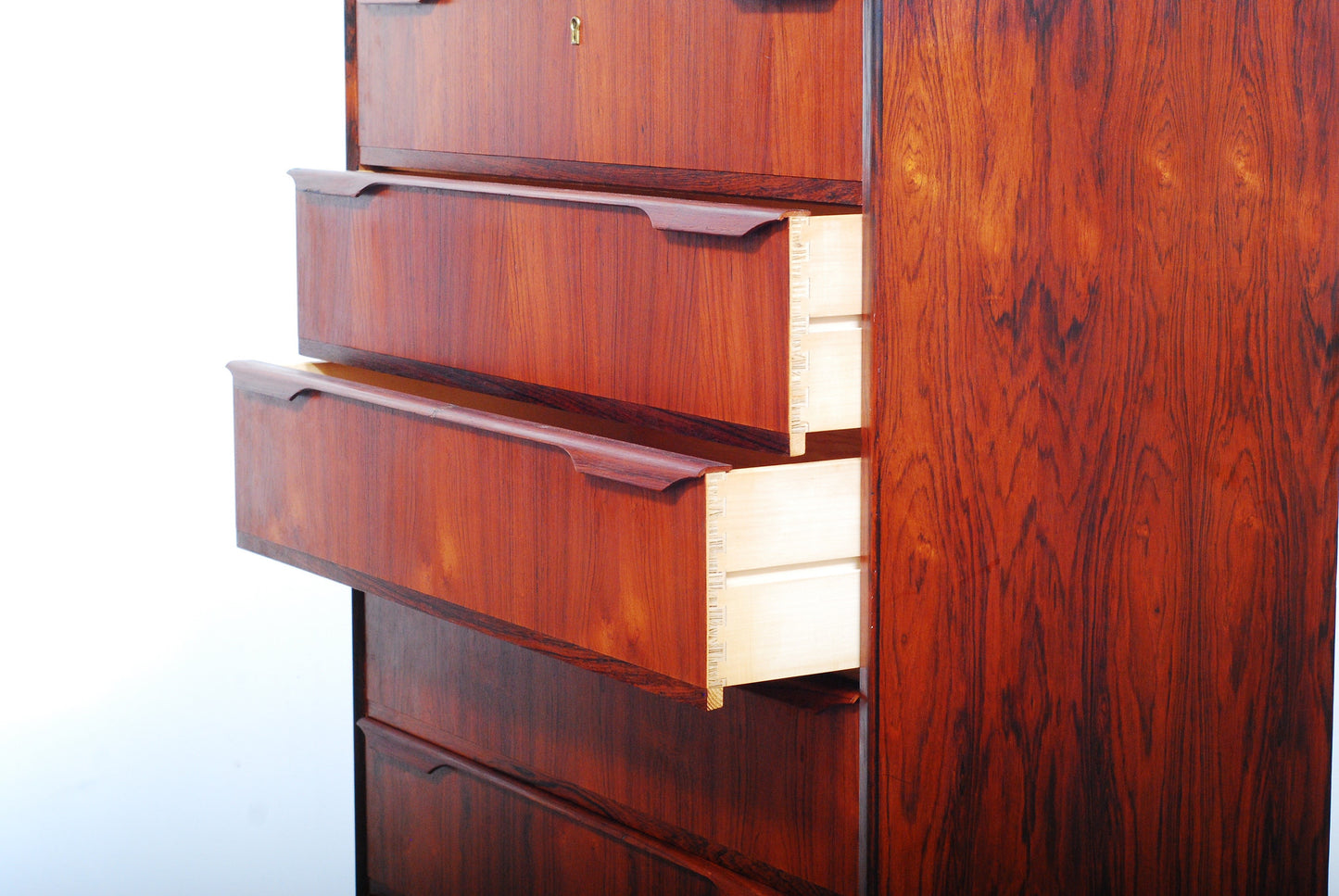 Large rosewood chest of drawers