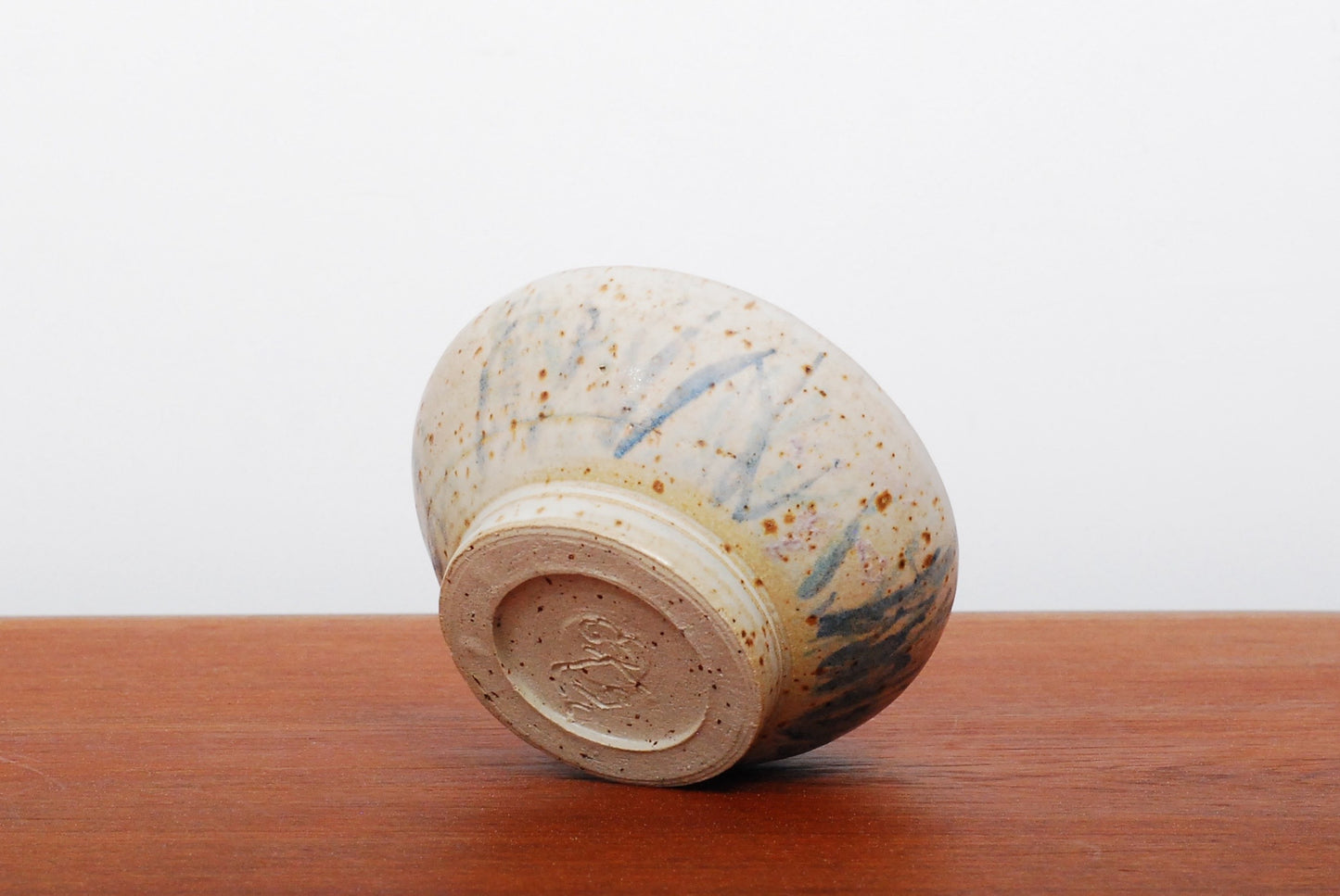 Freckled stoneware bowl