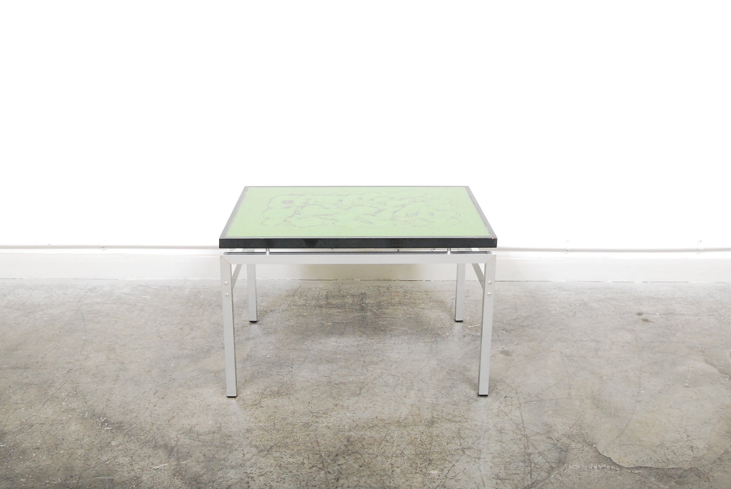 Coffee table with glass top