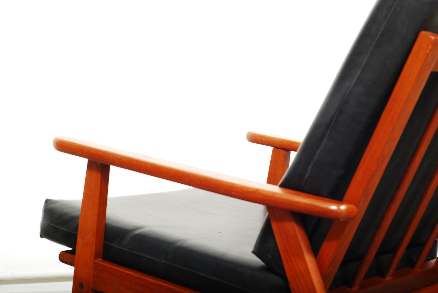 Teak framed lounge chair