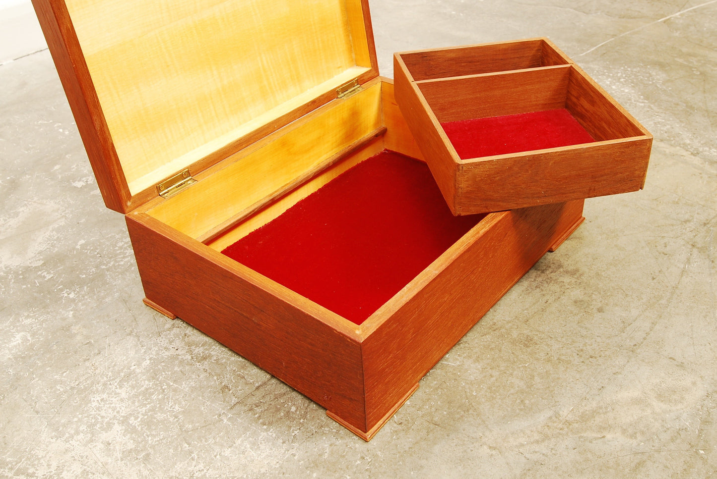 Teak jewellery box