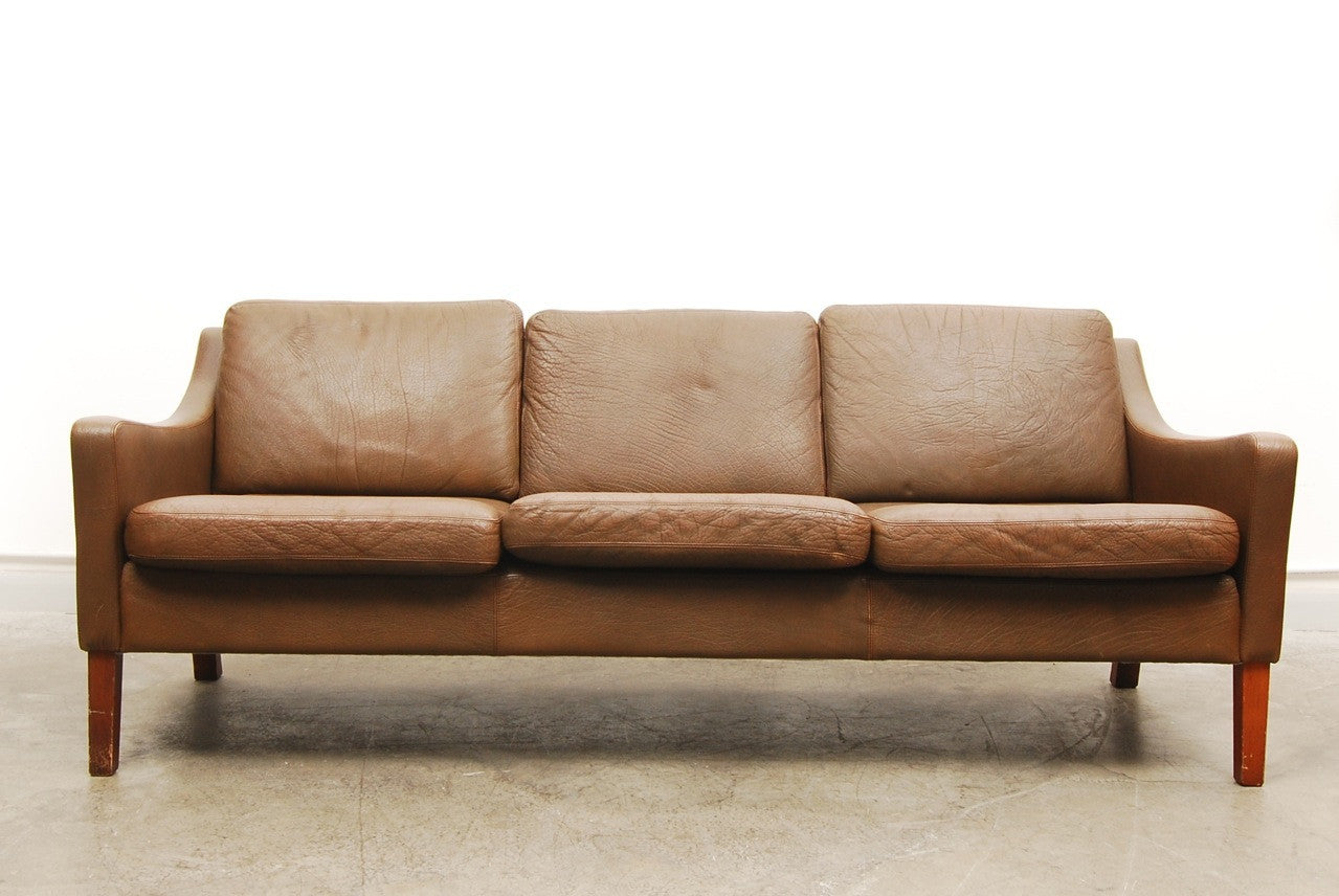 Three seat leather sofa