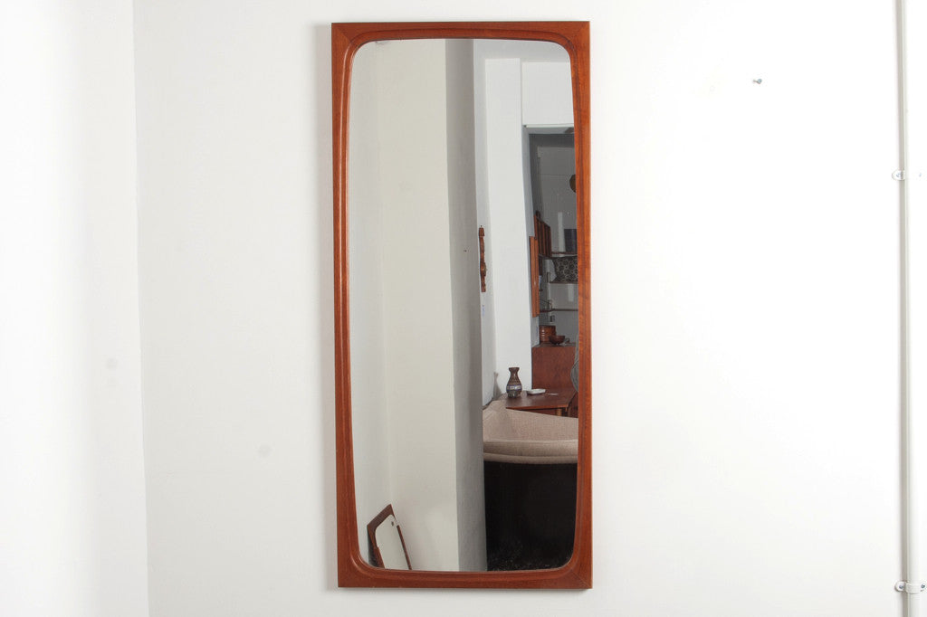 Rectangular teak mirror