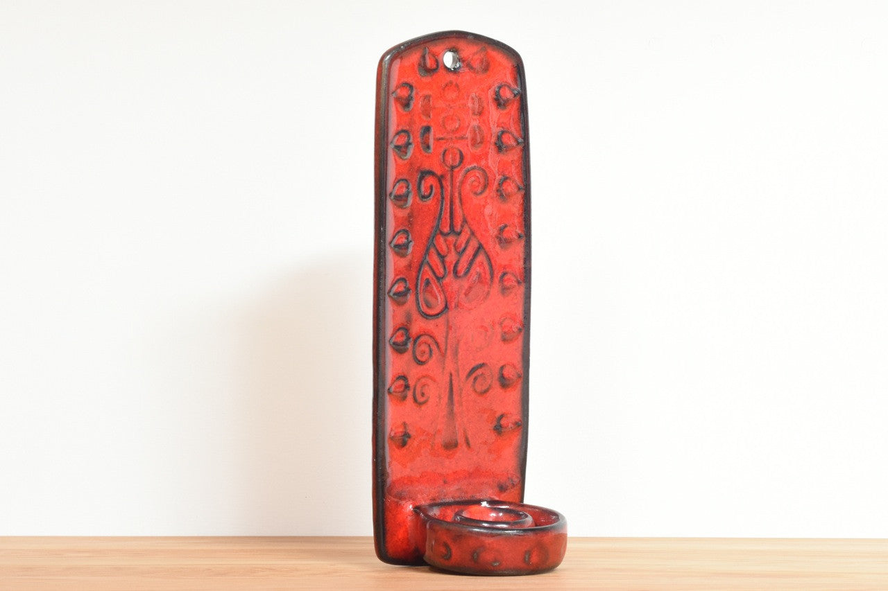 West German ceramic candle holder