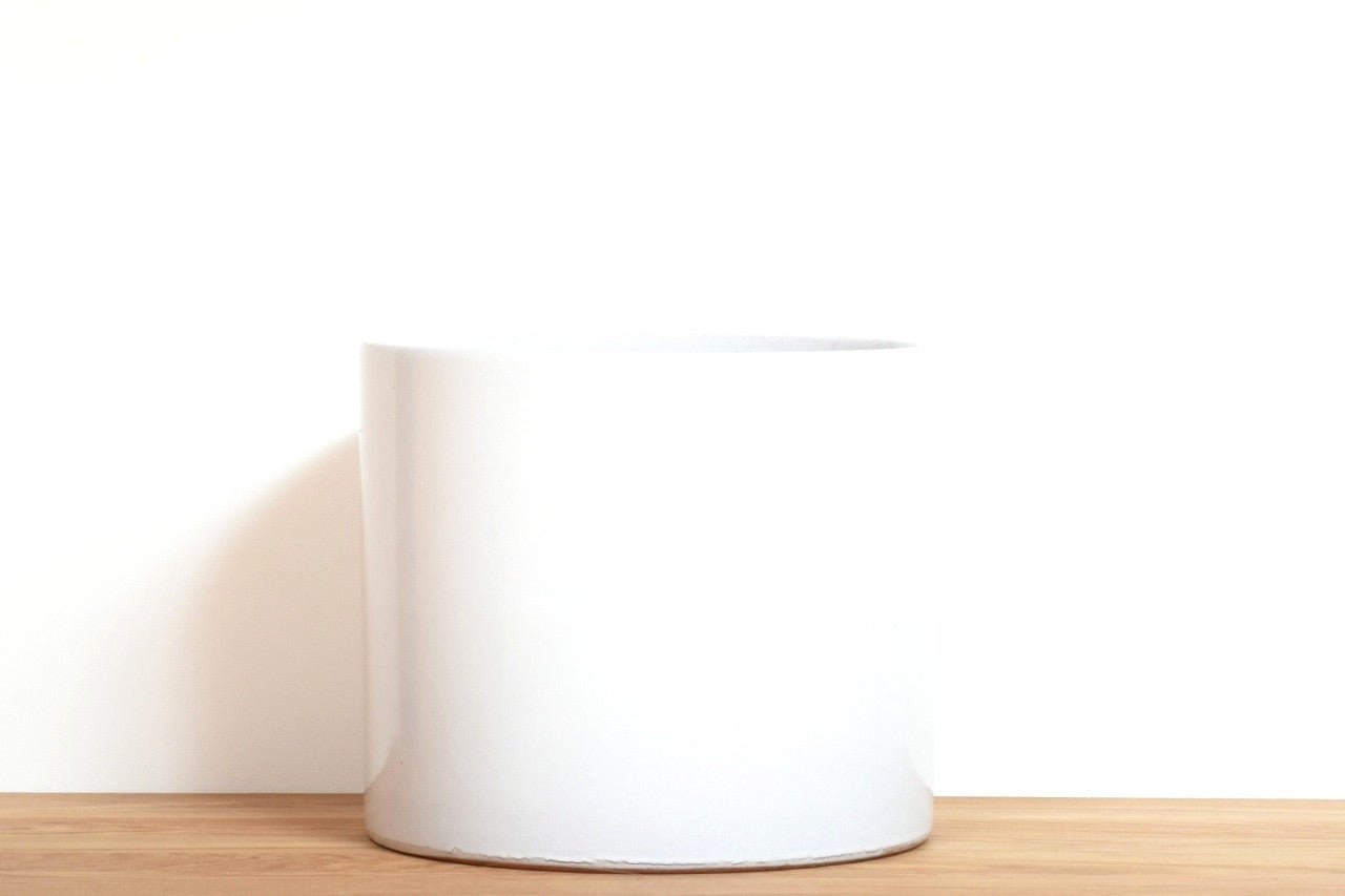 Large white West German plant pot