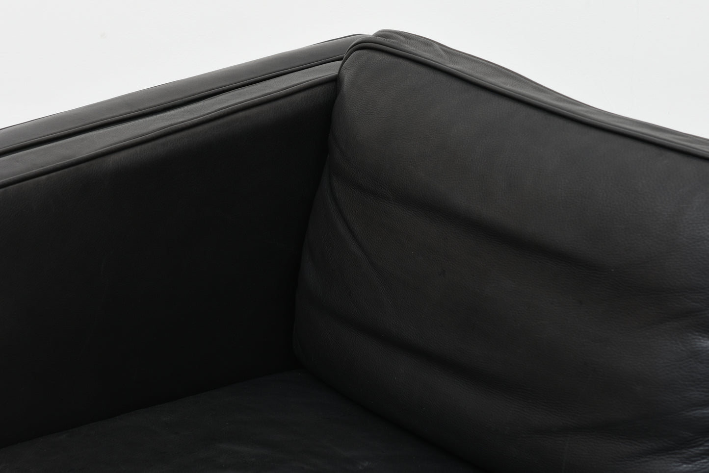 Vintage Danish leather two seat sofa