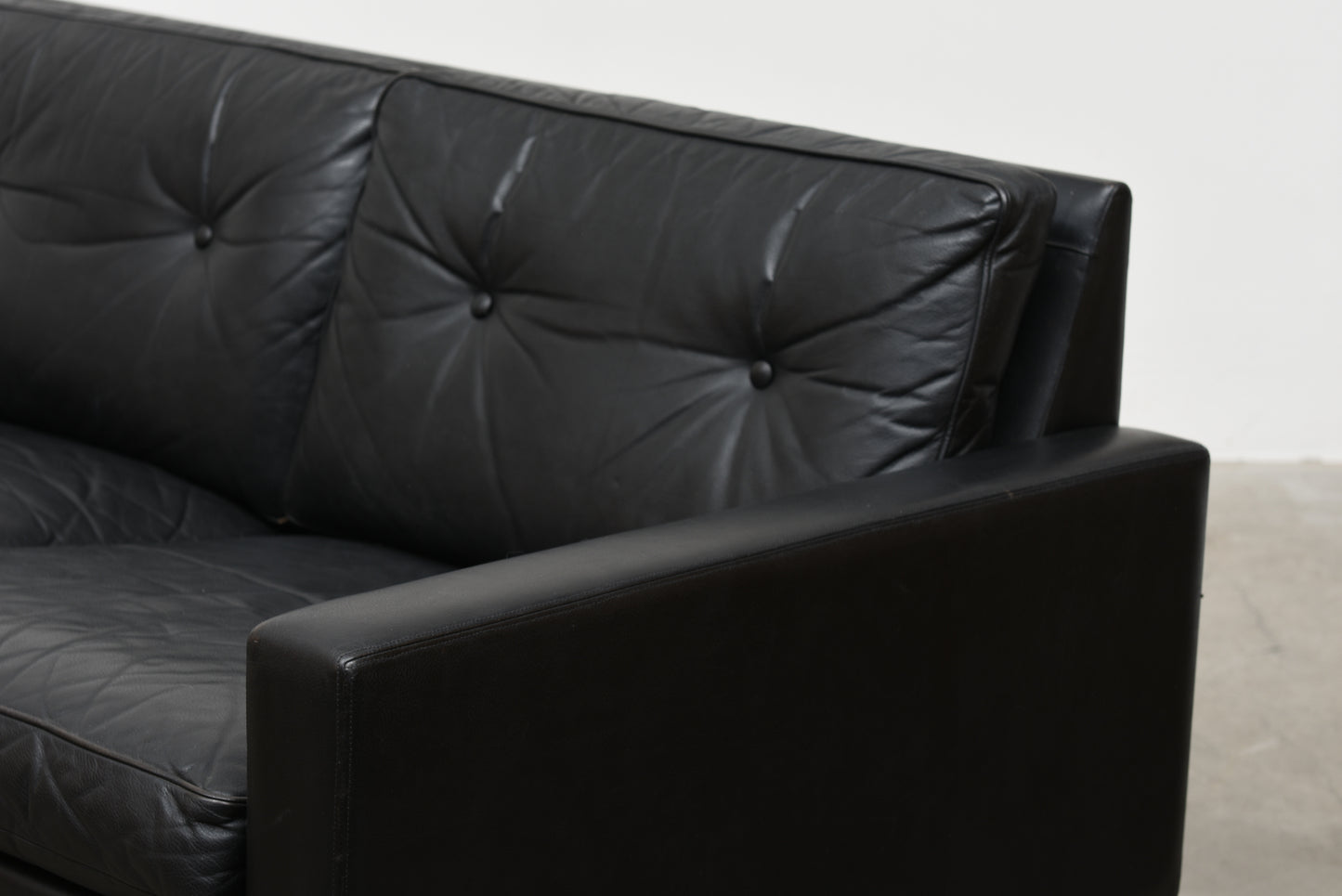 1960s leather three seater by Asko