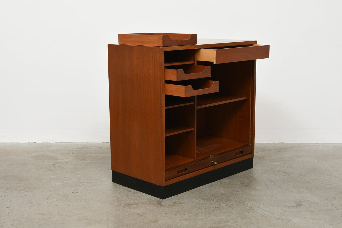 1950s mahogany filing cabinet