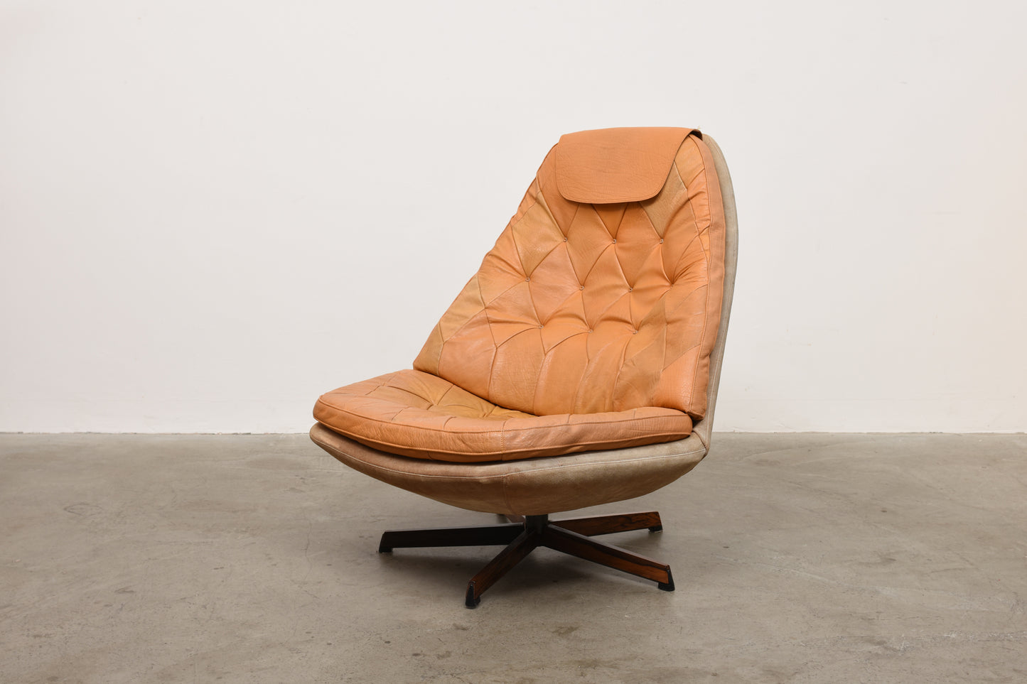 Reclining lounger + ottoman by Madsen & Schubell