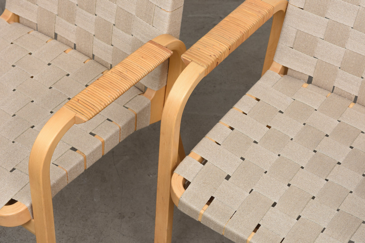 Two available: Model 45 armchairs by Alvar Aalto