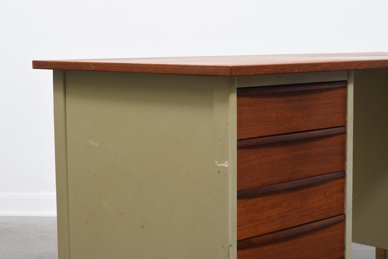 1950s Swedish twin pedestal desk