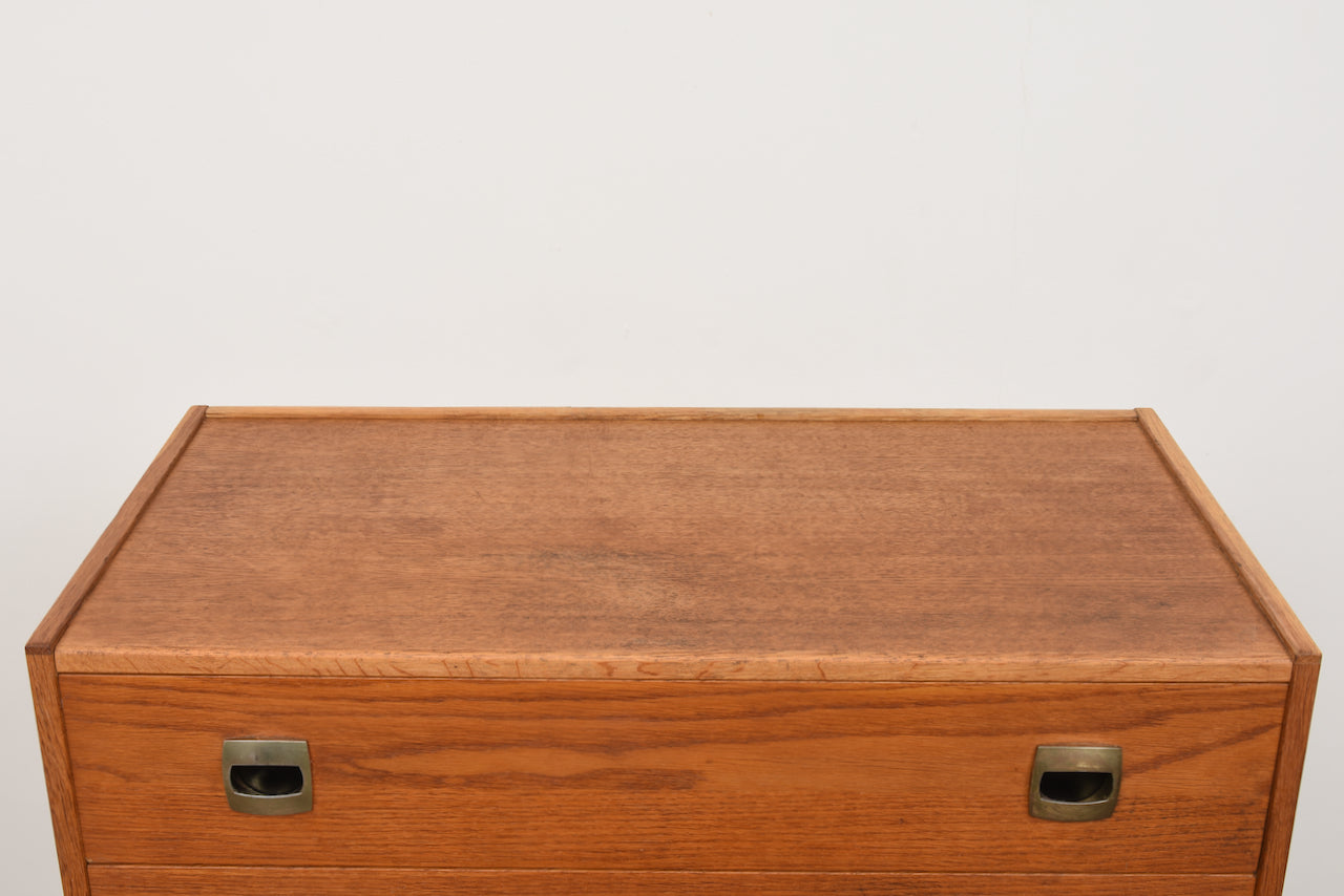 1970s oak chest of eight drawers