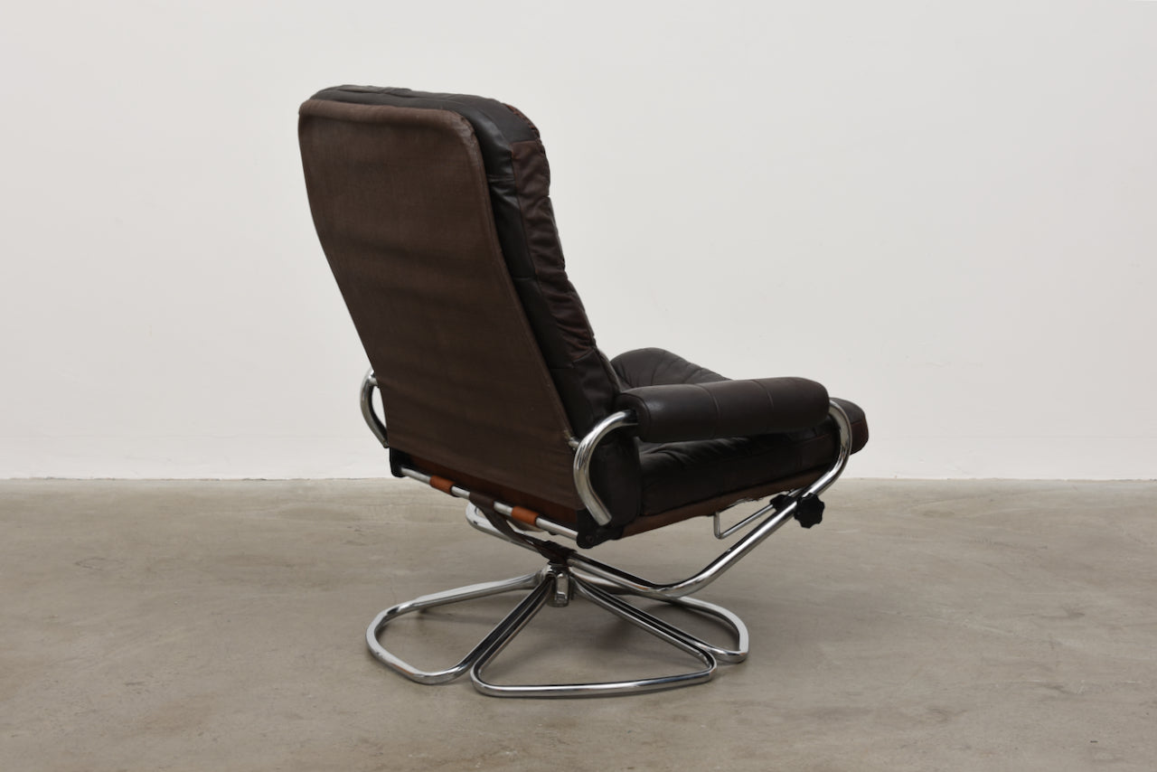 1970s reclining lounger + ottoman