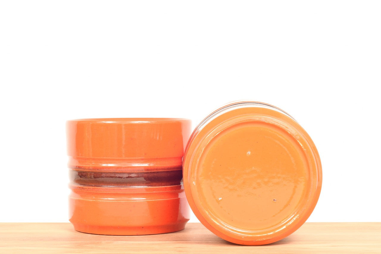 Red ceramic plant pot