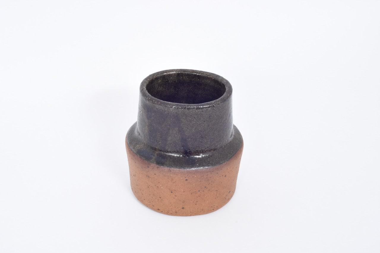 Oval stoneware vase by Conny Walther