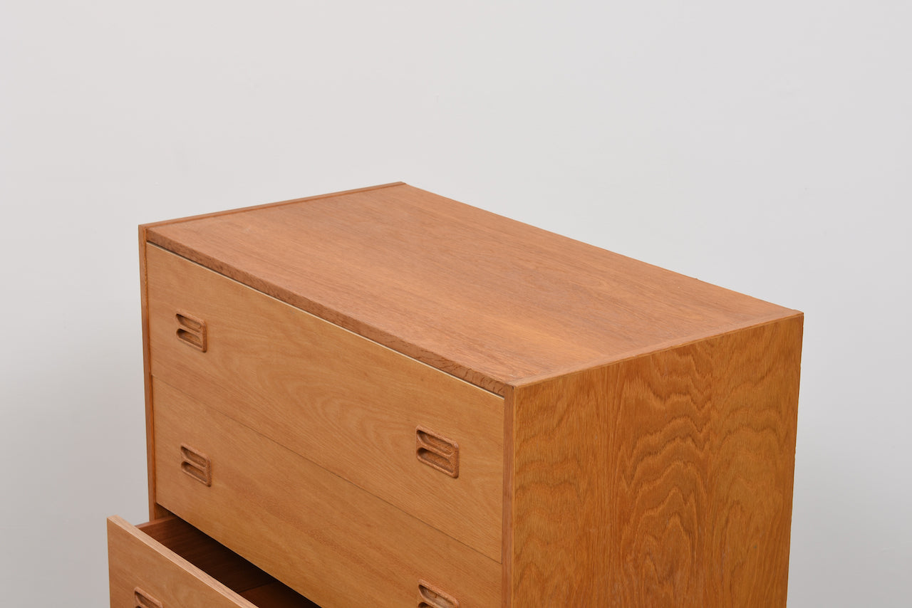 1970s oak chest of five drawers